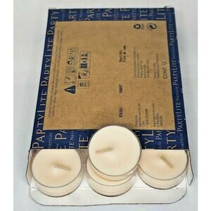 Vintage Partylite Tealights 12 Candles NOS "Moonlight " p1e/v04897